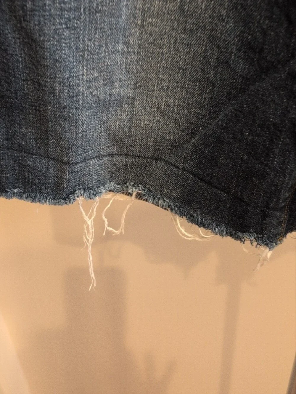BDG Dark Blue Distressed Denim Shorts